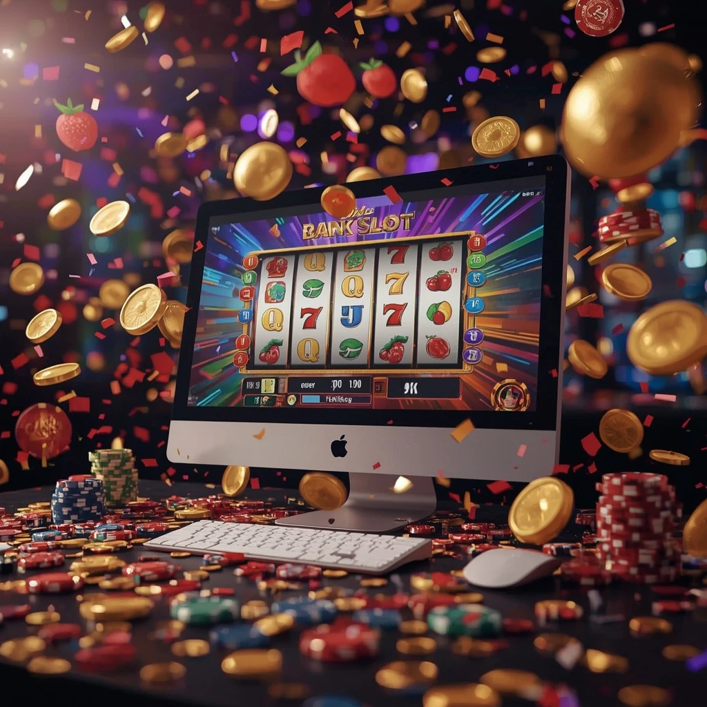 slot machines on the monitor MALINA CASINO